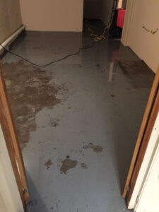 water damage restoration-newport-basement flood